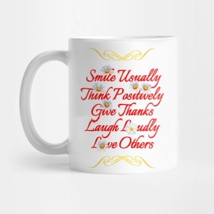 Red Handwritten Smile Mug